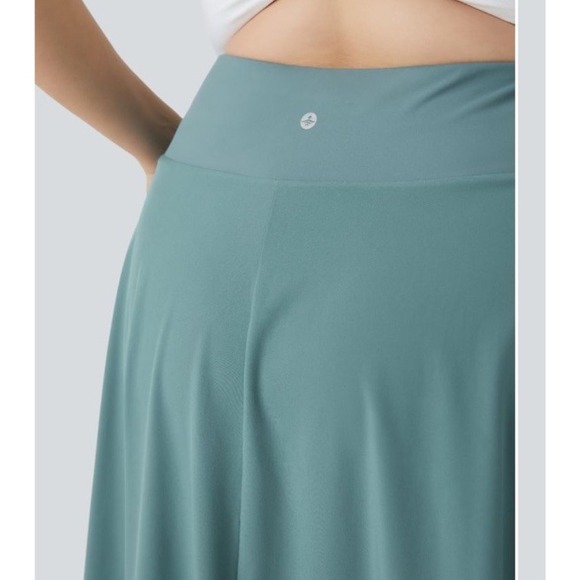 Halara Breezeful High Waisted High Low Ruffled 2-in-1 Midi Skirt As 3XL  Blue - Picture 5 of 16